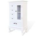 White Cabinet with 5 Drawers 2 Shelves