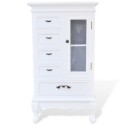 White Cabinet with 5 Drawers 2 Shelves