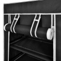 Fabric Shoe Cabinet with Cover 23" x 11" x 42" Black