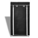 Fabric Shoe Cabinet with Cover 23" x 11" x 42" Black