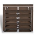 Fabric Shoe Cabinet with Cover 45" x 11" x 43" Brown