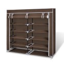 Fabric Shoe Cabinet with Cover 45" x 11" x 43" Brown