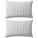 Garden cushions 2 pcs. Stripe pattern 60 x 40 cm Gray