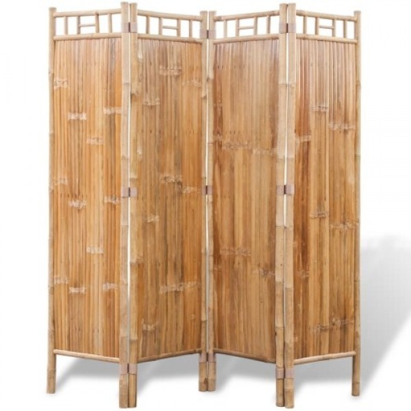 4-Panel Bamboo Room Divider