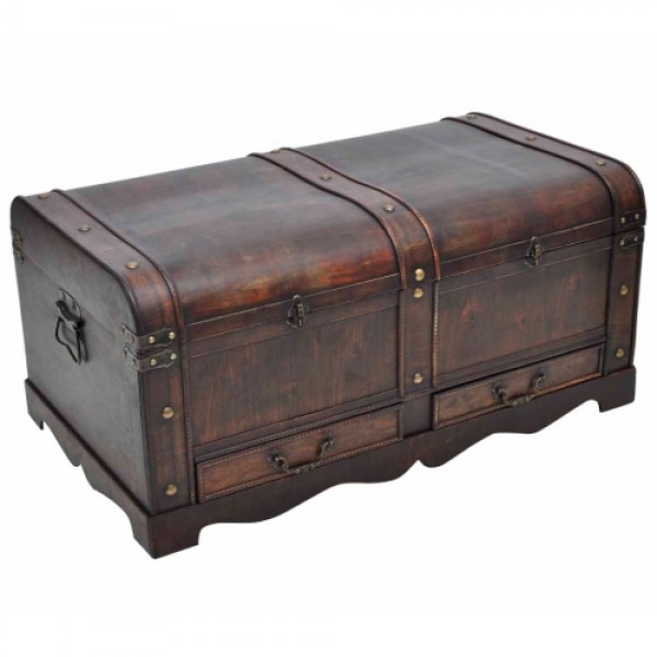 Trunks wood wooden trunk with drawers chest coffee table