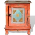 Nightstand Solid Mango Wood Orange