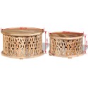 Two Piece Coffee Table Set Solid Mango Wood