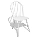 2 Wooden Dining Chairs Round White