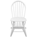 2 Wooden Dining Chairs Round White