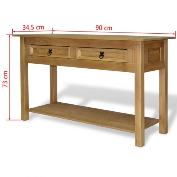 Console Table Mexican Pine Corona Range 90x34,5x73 cm