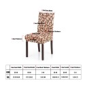 High Quality Stretch Removable Washable Short Dining Chair Cover Soft Milk Silk Spandex Printing Chair Cover Slipcover for Weddi