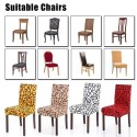 High Quality Stretch Removable Washable Short Dining Chair Cover Soft Milk Silk Spandex Printing Chair Cover Slipcover for Weddi