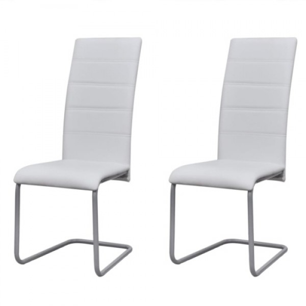 2PCS Cantilever Dining Chairs with High Backrest