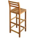 Bar Chairs 2 pcs Solid Acacia Wood 16.5"x14.2"x43.3"