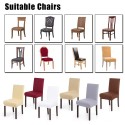 High Quality Stretch Removable Washable Short Dining Chair Cover Soft Milk Silk Spandex Chair Cover Slipcover for Wedding Party 