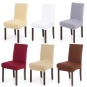 High Quality Stretch Removable Washable Short Dining Chair Cover Soft Milk Silk Spandex Chair Cover Slipcover for Wedding Party 