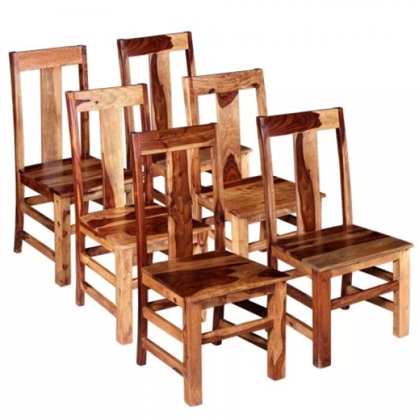 Dining Chairs 6 pcs Solid Sheesham Wood (243964x3)