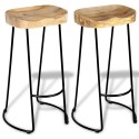 Gavin Bar Stools 2 pcs Solid Mango Wood