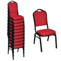 Padded chair Table Stackable Red 10 pcs