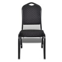 Table chair Padded Black Stackable 20 pcs