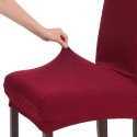 Thick Knit Stretch Removable Washable Dining Chair Cover Polyester Spandex Seats Slipcover for Wedding Party Hotel Dining Room C