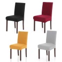 Thick Knit Stretch Removable Washable Dining Chair Cover Polyester Spandex Seats Slipcover for Wedding Party Hotel Dining Room C