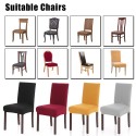 Thick Knit Stretch Removable Washable Dining Chair Cover Polyester Spandex Seats Slipcover for Wedding Party Hotel Dining Room C