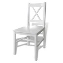 1 set wooden table and 4 chairs Colour White