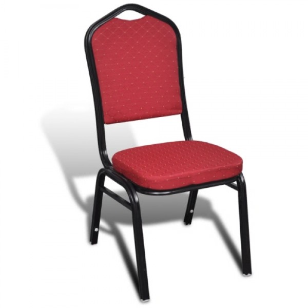 Padded chair Table Stackable Red 20 pcs