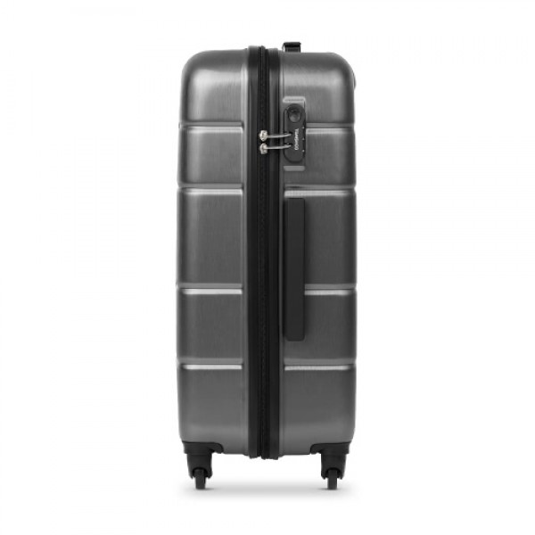 TOMSHOO Luxury 3PCS Spinner Luggage Set Hard Shell 20"/24"/28" Carry-on Suitcase PC + ABS Trolley W/ Combination Lock