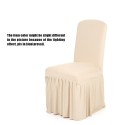 Pleated Solid Color Ruffled Stretchable Removable Washable Home Dining Chair Cover Spandex Seats Slipcover for Wedding Party Hot