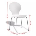 4PCS Stackable Butterfly Design Dining Chairs