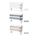 3 in 1 Kitchen Storage Rack Plastic Wrap Cling Film Foil Dispenser Film Storage Rack Cutter Paper Towel Holder Roll Paper Towel 