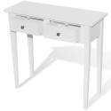 Console Table with 2 Drawers White