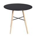 Matte Black Round Dining Table