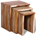 Nesting Tables Reclaimed Teak Set of 3