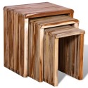 Nesting Tables Reclaimed Teak Set of 3