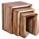 Nesting Tables Reclaimed Teak Set of 3