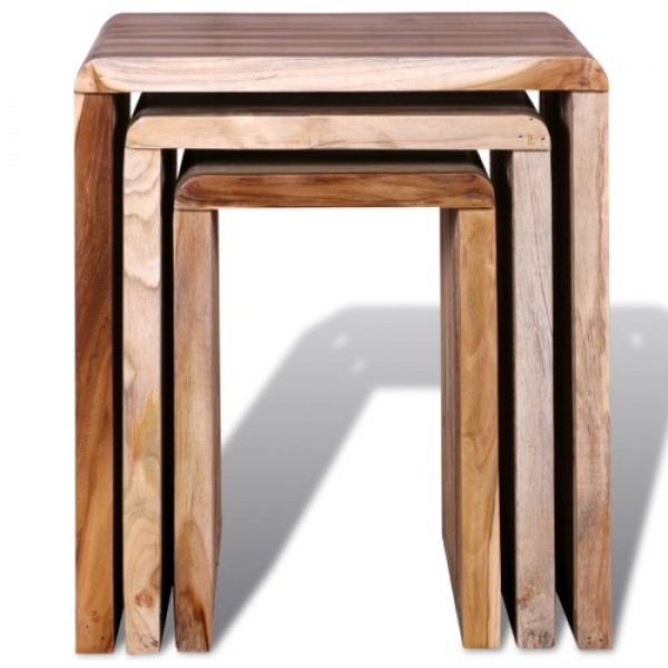 Nesting Tables Reclaimed Teak Set of 3