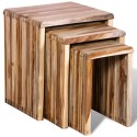 Nesting Tables Reclaimed Teak Set of 3