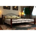 Bed Metal Black and Red Brucciato with mattress 180 cm