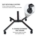 Height Adjustable Standing Laptop Desk Corner Table Bedside Table Pneumatic Desk Sit and Stand Desk with Lockable Casters Cup Ho