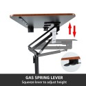 Height Adjustable Standing Laptop Desk Corner Table Bedside Table Pneumatic Desk Sit and Stand Desk with Lockable Casters Cup Ho