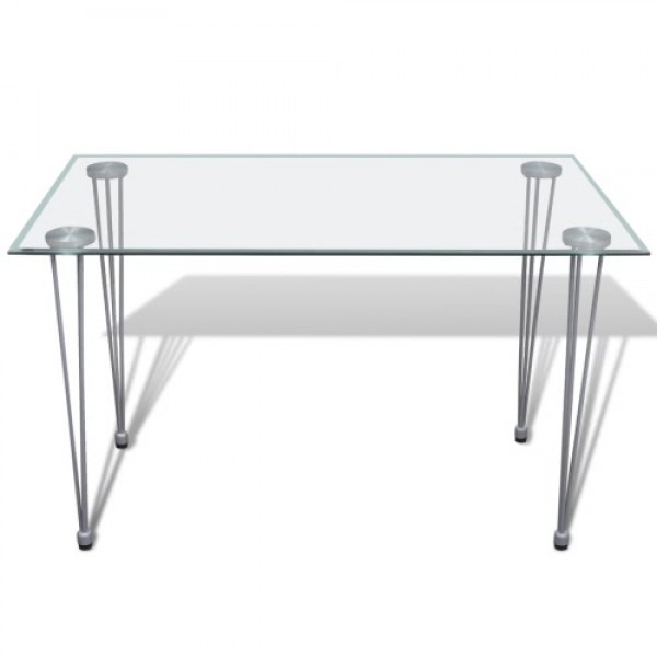 Transparent Glass Top Dining Table