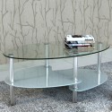 Exclusive design coffee table 3 shelves white