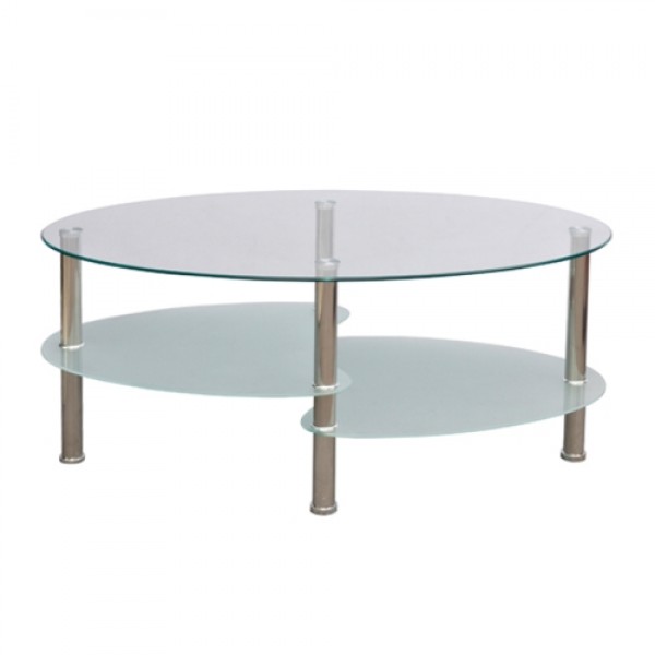 Exclusive design coffee table 3 shelves white