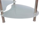 Exclusive design coffee table 3 shelves white