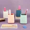 Desktop Pen Holder Durable Fashion Desk Organizer Pencil Holder Makeup Storage Box for Office School Home Stationery Supplies