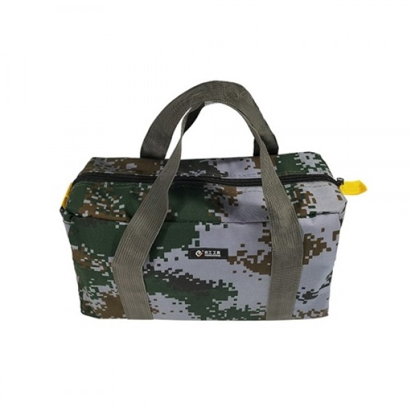 PENGGONG 12-Inch Tool Bag Wear-resistant Storage Bag for Maintenance Tool Large Capacity Camouflage Canvas Bag