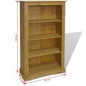 4-Tier Bookcase Mexican Pine Corona Range 81x29x150 cm